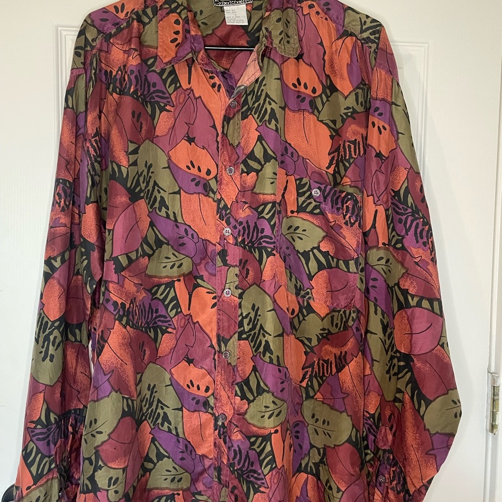 Pur Multicolor Leaf Pattern Shirt